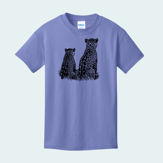Two Jaguars -Fundraiser for Wild Cat Research and Management (Limited Edition for October) YOUTH Tee