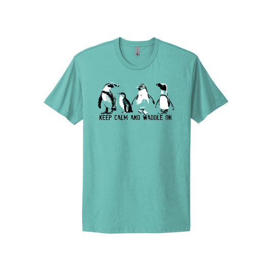 Penguins - Keep Calm and Waddle on - Unisex Cotton Tee (Pre order)