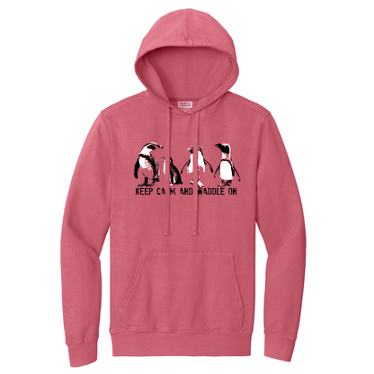 Penguins - Keep Calm and Waddle on - Unisex Hoodie (Pre order)
