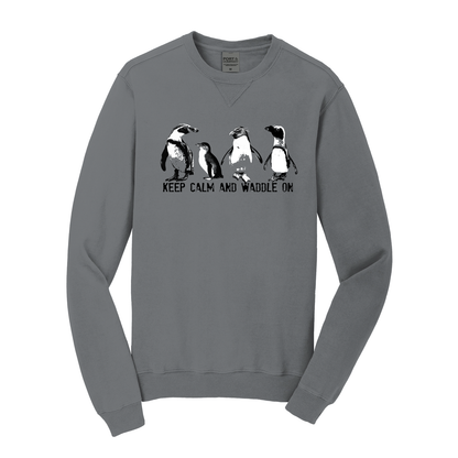 Penguins - Keep Calm and Waddle on - Unisex Crewneck Sweatshirt (Pre order)