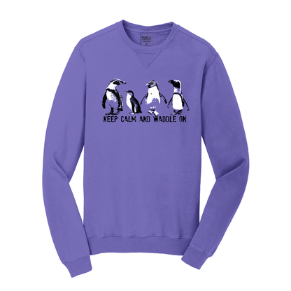 Penguins - Keep Calm and Waddle on - Unisex Crewneck Sweatshirt (Pre order)