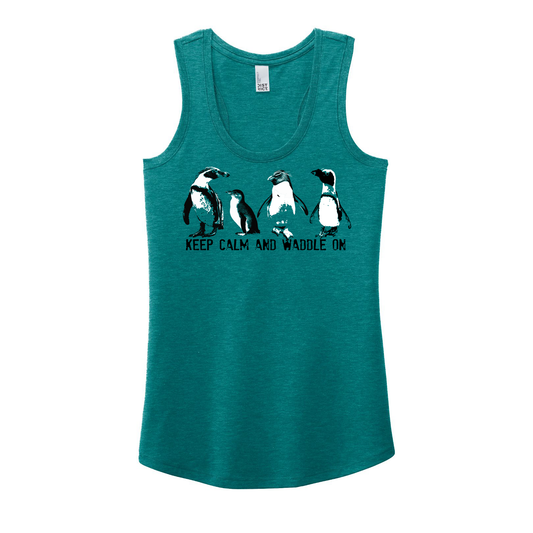 Penguins - Keep Calm and Waddle on - Women's Tank (Pre order)