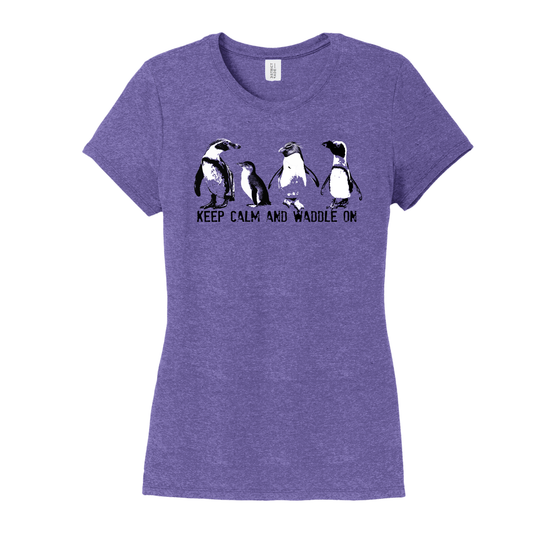 Penguins - Keep Calm and Waddle on - Women's Tee (Pre order)