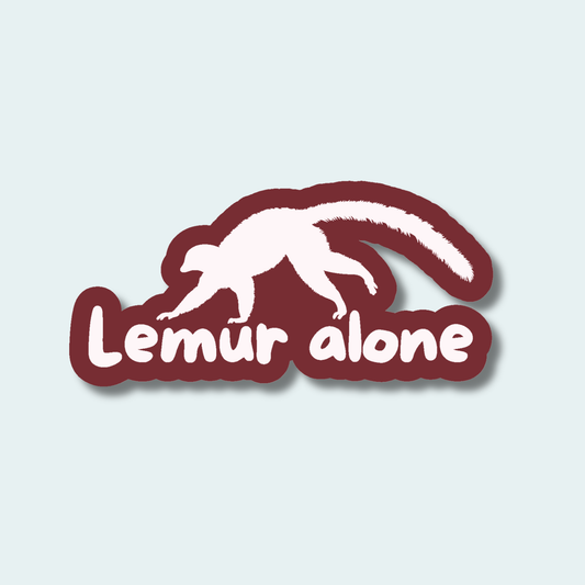 Lemur Alone - 4in Sticker
