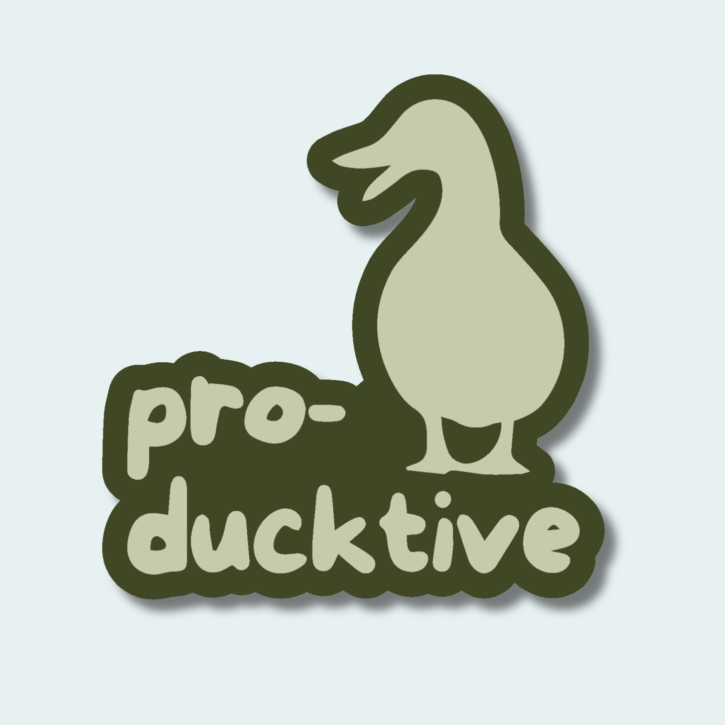 Pro-Ducktive - 4in Sticker