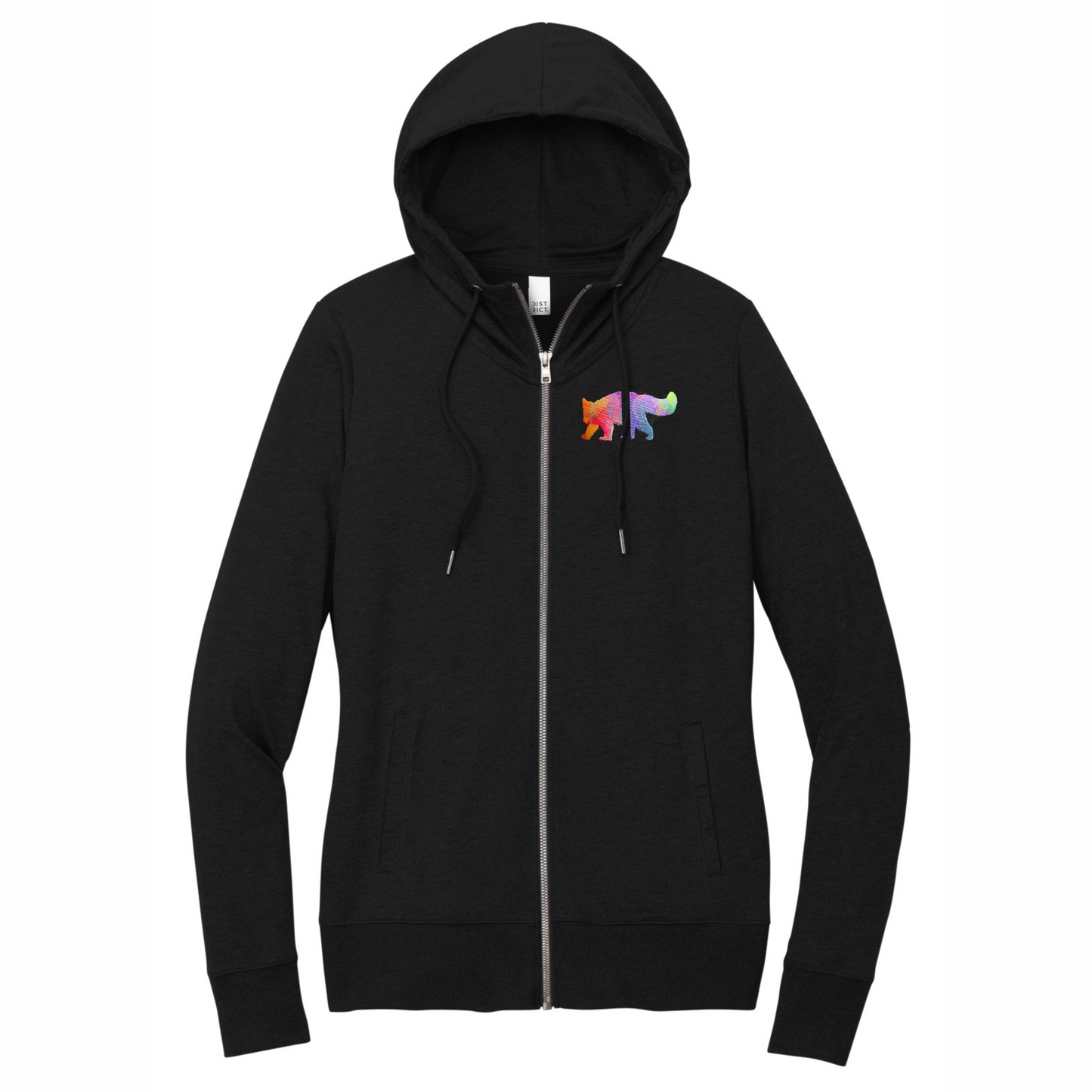 Red Panda Rainbow Embroidery - Full Zip Jacket