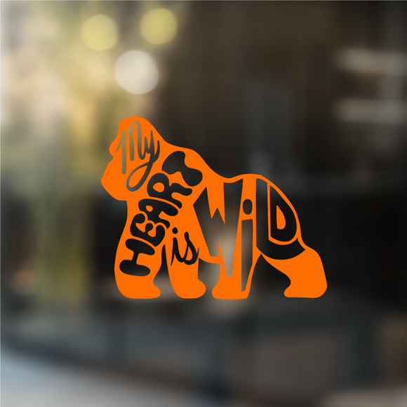 My Heart is Wild Gorilla - Vinyl Decal (Made to Order)