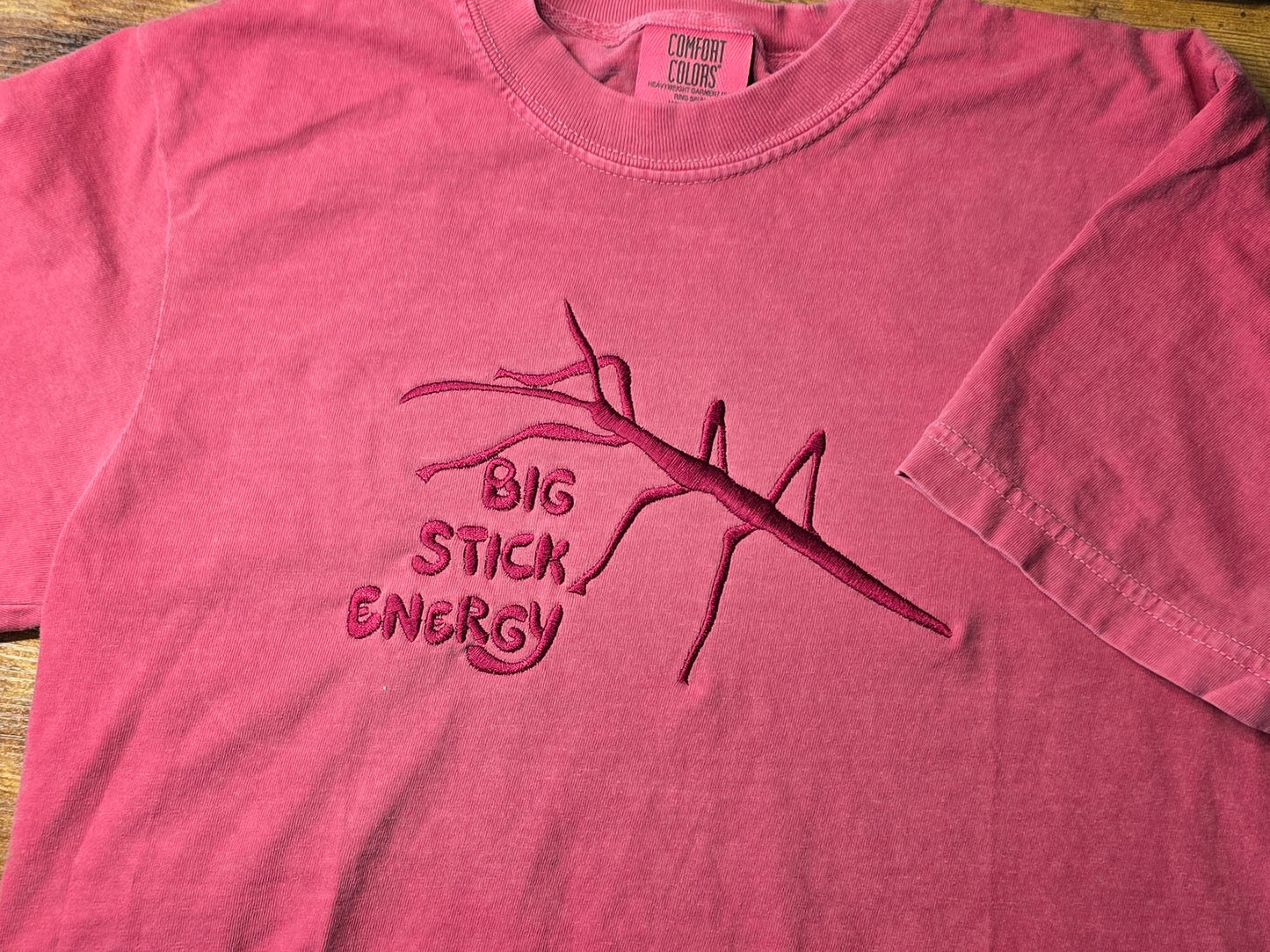 Big Stick Energy - Stick Bug Embroidery on Comfort Color