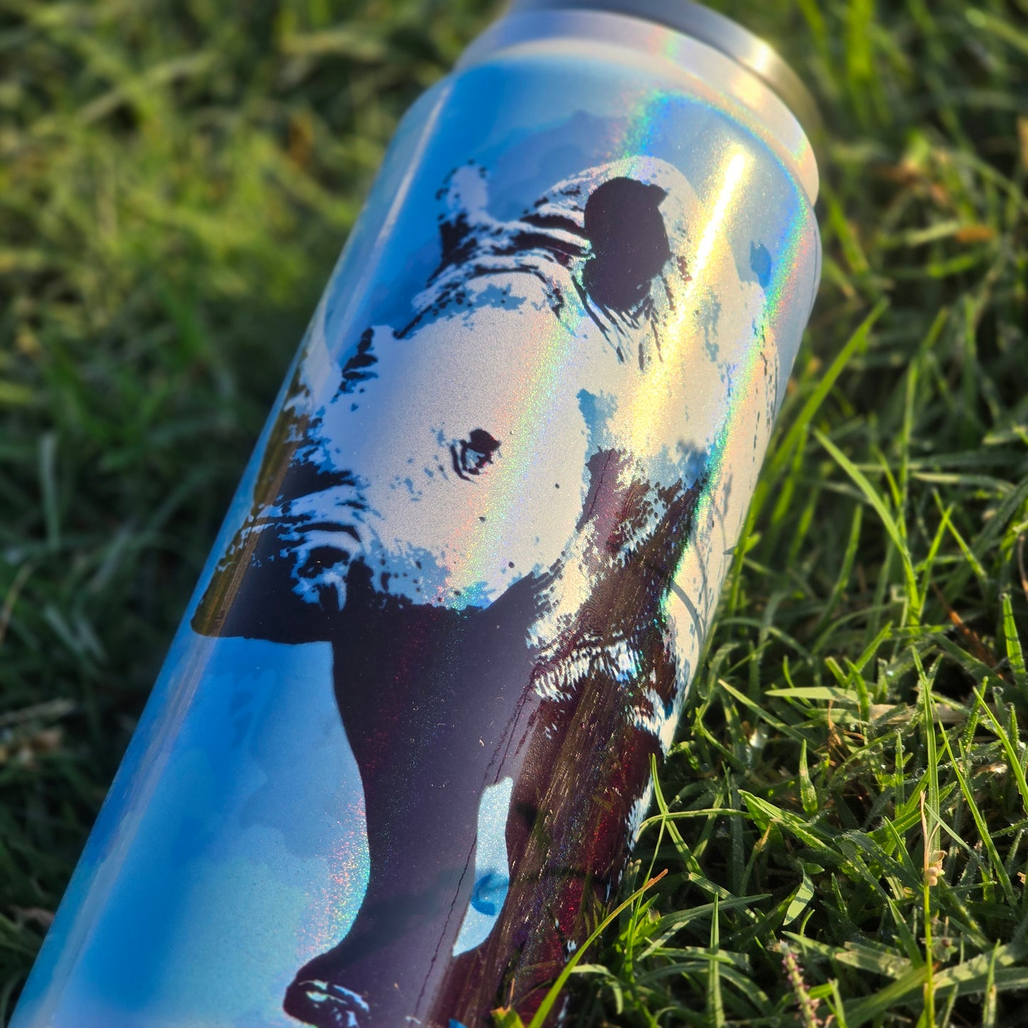 White Rhino (Limited Edition) 17oz Stainless Steel Glitter Tumbler