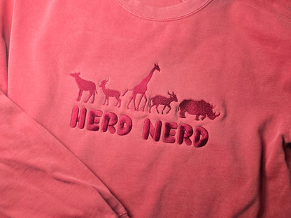 Herd Nerd Embroidery on Comfort Color