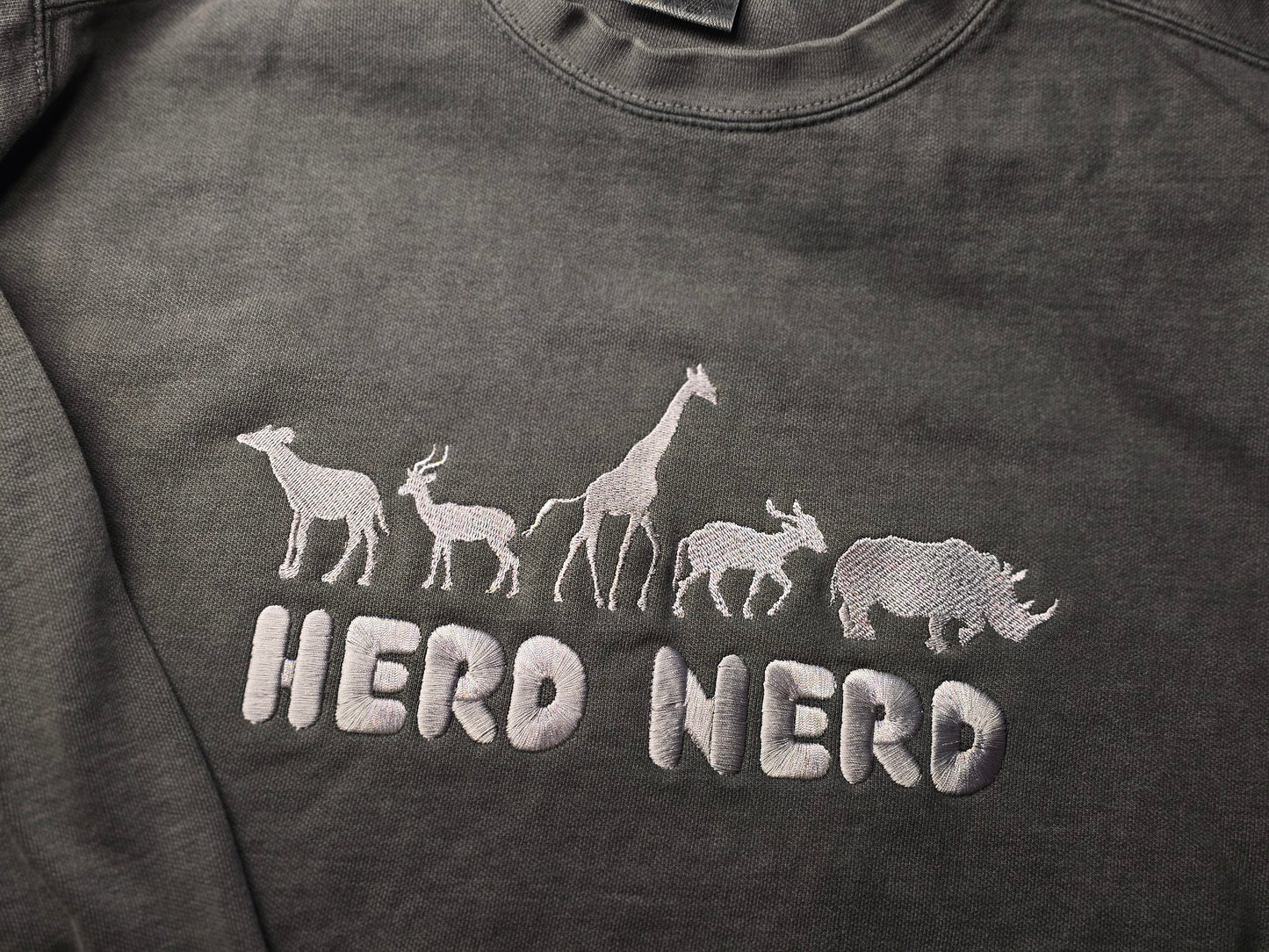 Herd Nerd Embroidery on Comfort Color