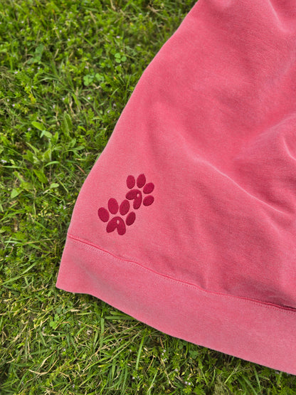 Fluffy and Feral - Red Panda Embroidery on Comfort Color Crewneck