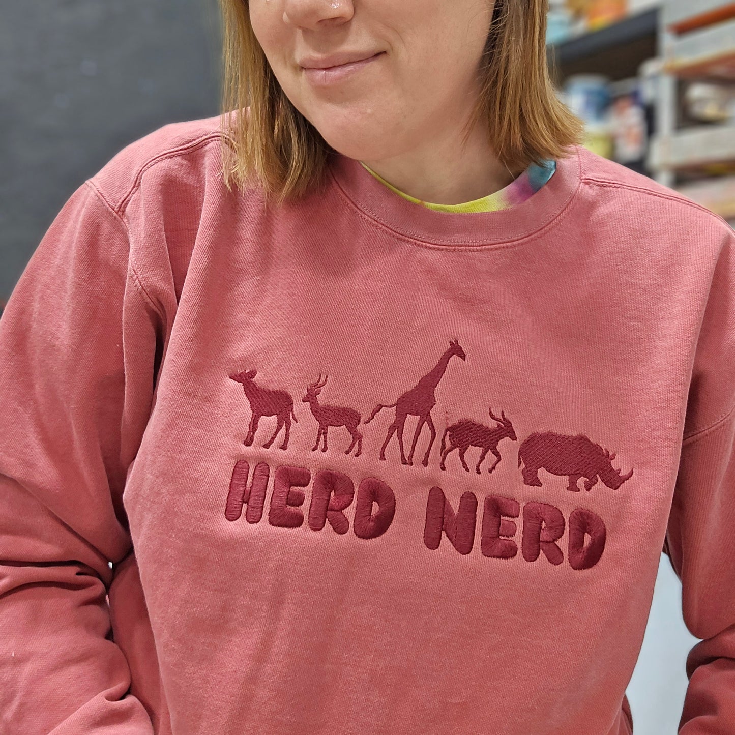 Herd Nerd Embroidery on Comfort Color
