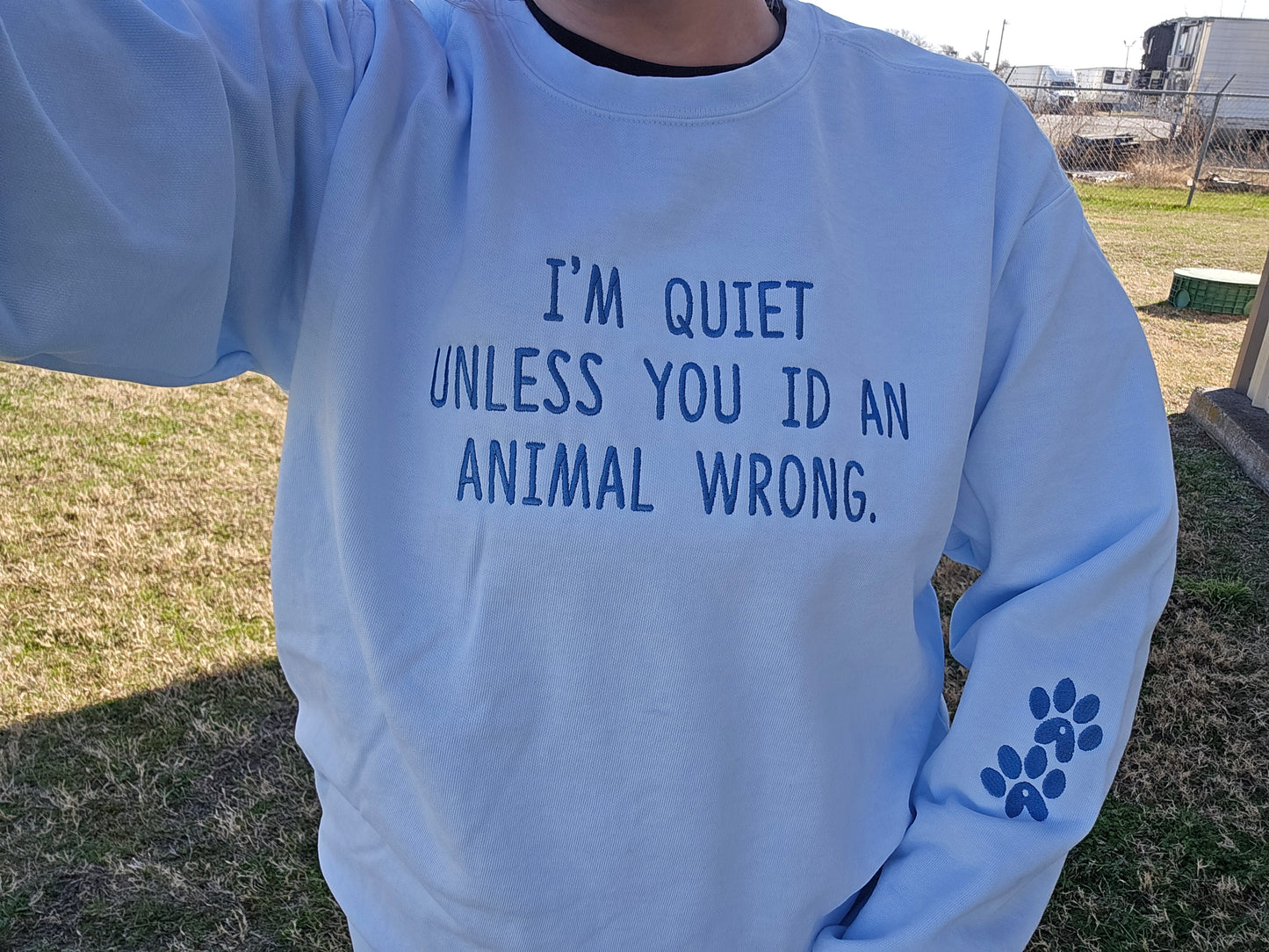 I'm Quiet Quote Embroidery (Limited Edition) Comfort Color Crewneck