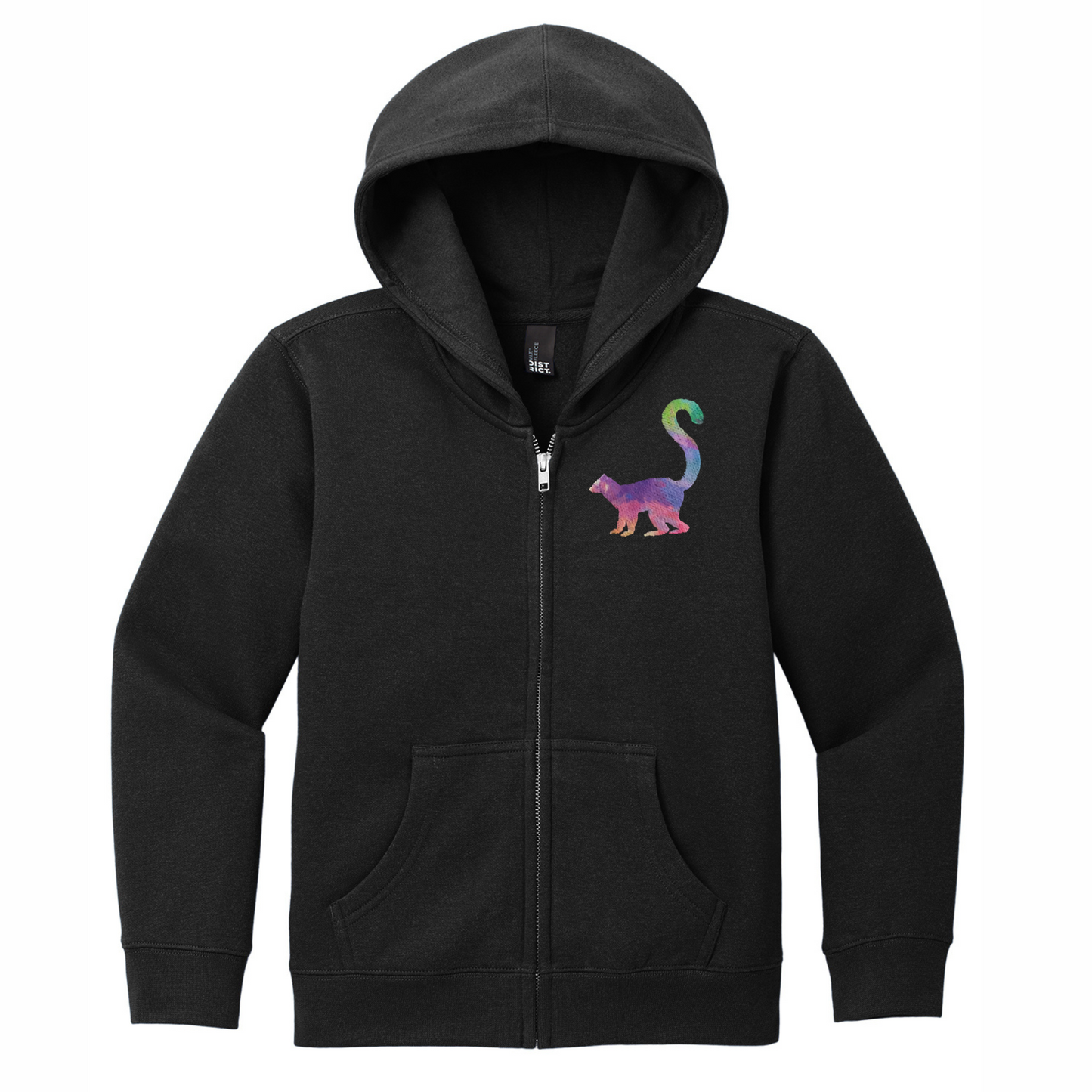 Ring-tailed Lemur Rainbow Embroidery - Full Zip Jacket