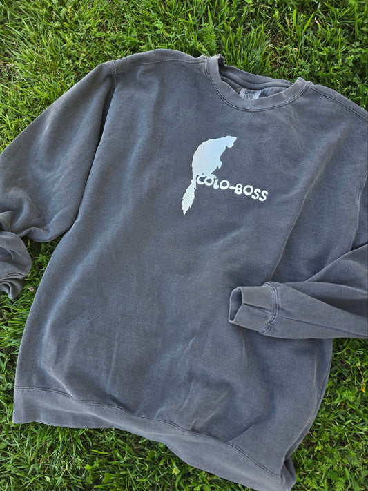 Colo-Boss Embroidery on Comfort Color Crewneck