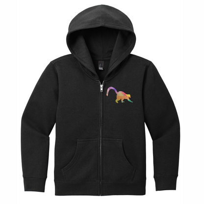 Ruffed Lemur Rainbow Embroidery - Full Zip Jacket