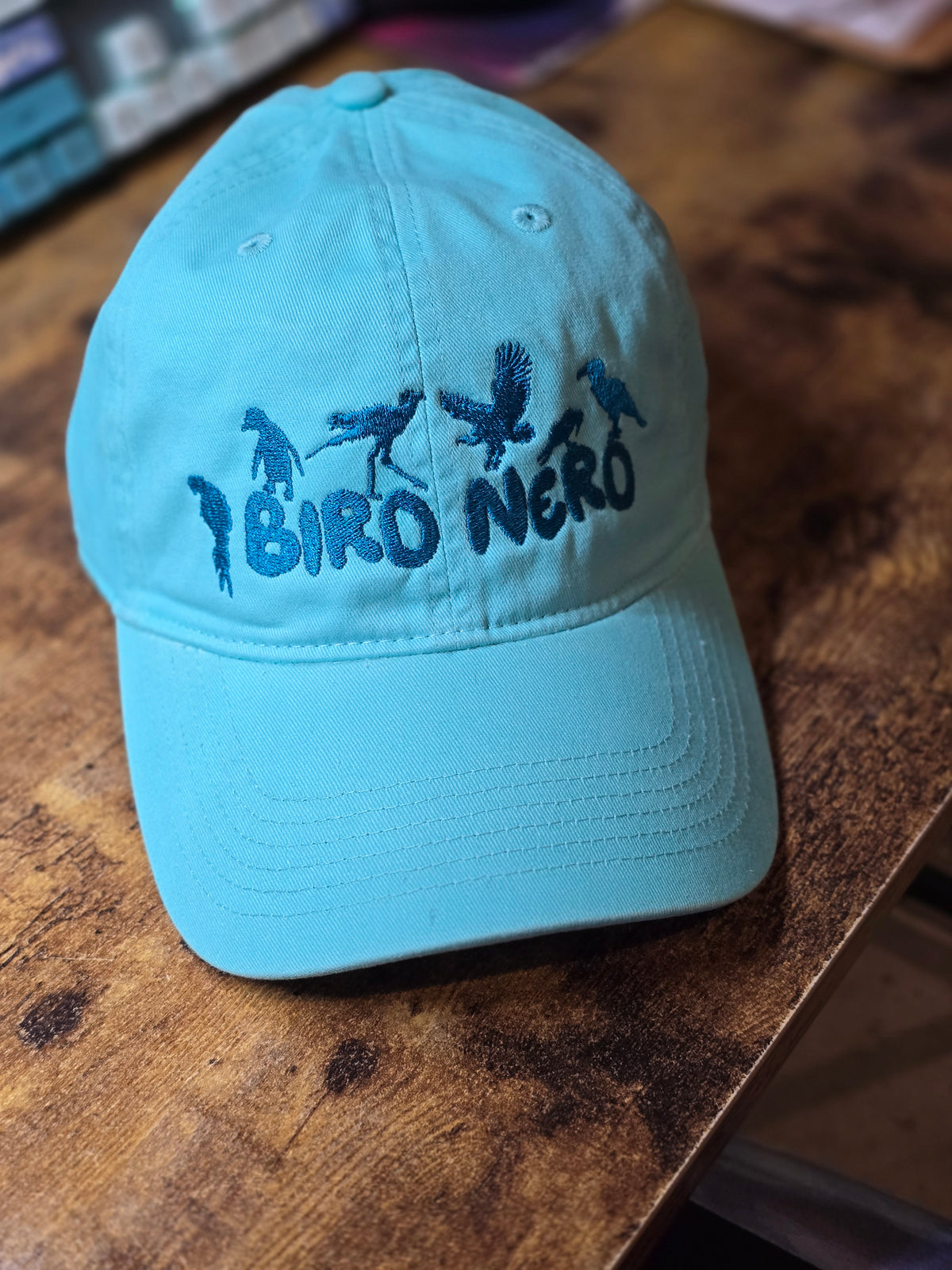 Bird Nerd Embroidery on Comfort Color Hat