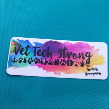 Vet Tech Strong (Paws) - Sticker - Animals Anonymous Apparel
