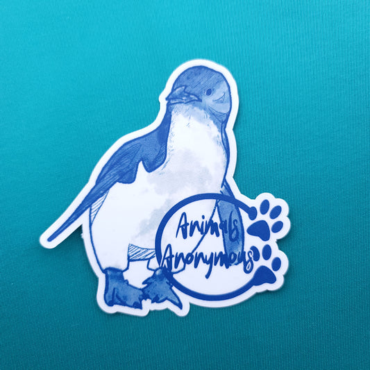 Little blue penguin Sketch (Blue) - Sticker - Animals Anonymous Apparel