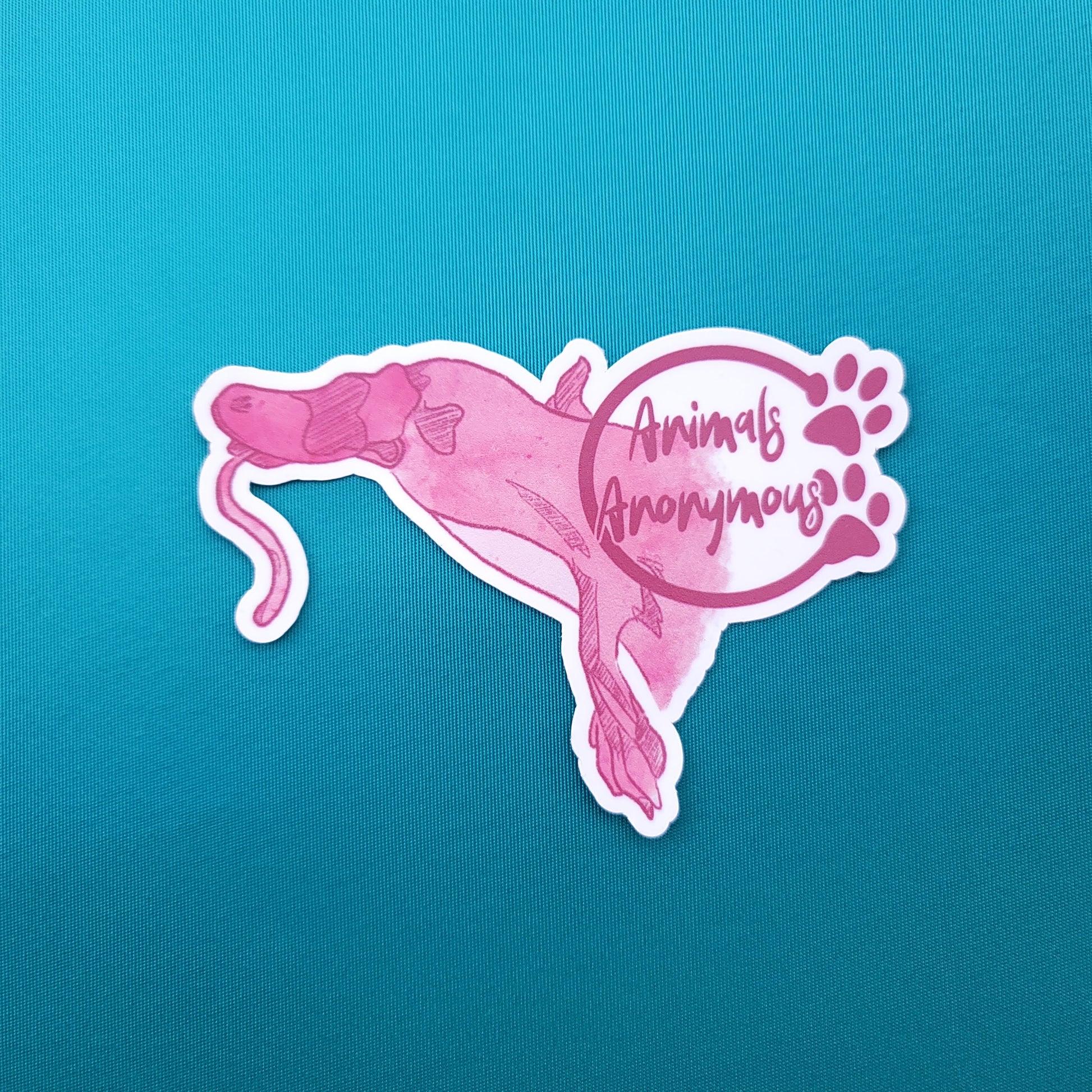 Platypus Sketch (Dark Pink) - Sticker - Animals Anonymous Apparel