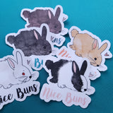 Nice Buns - Bunny - Sticker - Animals Anonymous Apparel