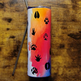 Mixed Paws Watercolor Tumbler (Made to Order)