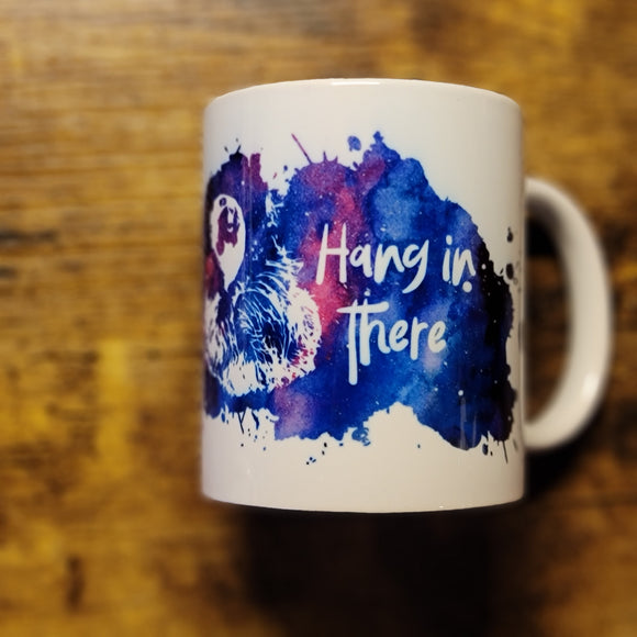 Hang in there Sloth Dark Sky Background 11oz Mug (Made to Order)