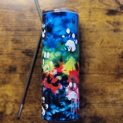 Cat Paws Bright Rainbow Tumbler (Made to Order)