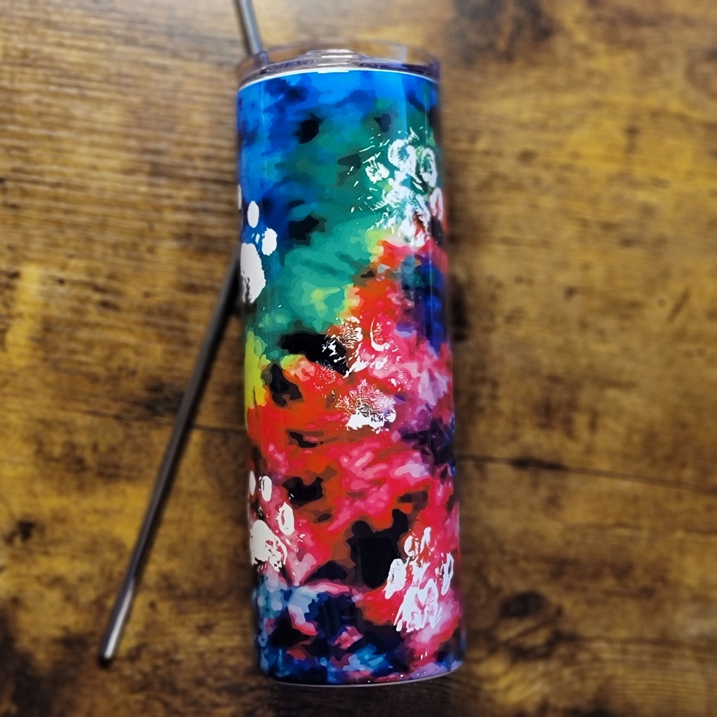 Cat Paws Bright Rainbow Tumbler (Made to Order)