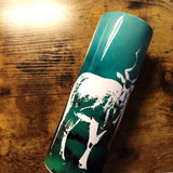 Addax Green Watercolor Tumbler (Made to Order)