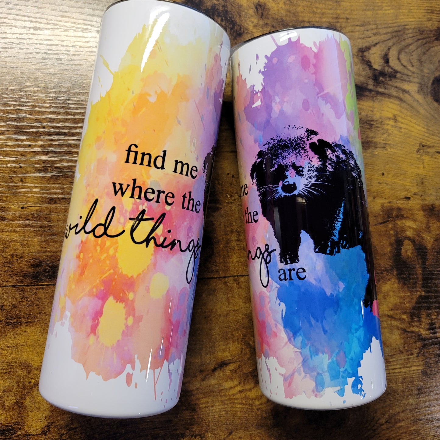 Binturong - Find me where the wildthings are Splater Background Tumbler (Made to Order)