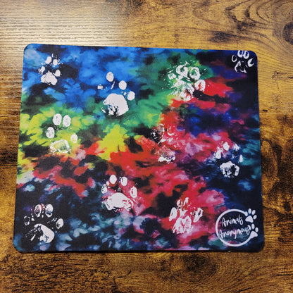Cat Paws Bright Rainbow Mousepad (Made to Order)