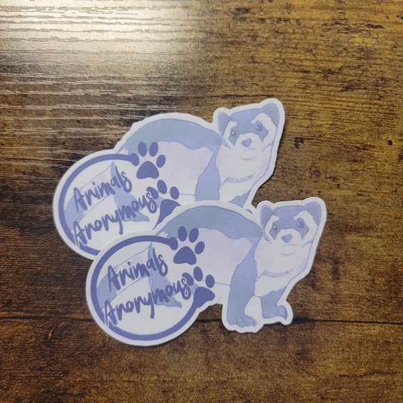 Black Footed Ferret Sketch - Sticker
