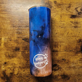 Prairie Dog - Blue Gold Background Tumbler (Made to Order)