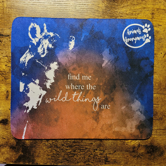 Painted Dog Wild Thing - Blue Gold Mousepad (Made to Order)