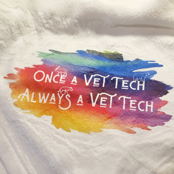 Once a Vet Tech Always a Vet Tech - Ultra Plush Blanket - Marshmallow (Made to Order)