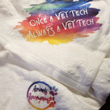 Once a Vet Tech Always a Vet Tech - Ultra Plush Blanket - Marshmallow (Made to Order)