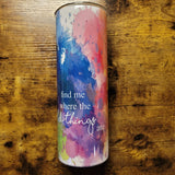 Vaso de salpicaduras de cosas salvajes de perros pintados (hecho a pedido)