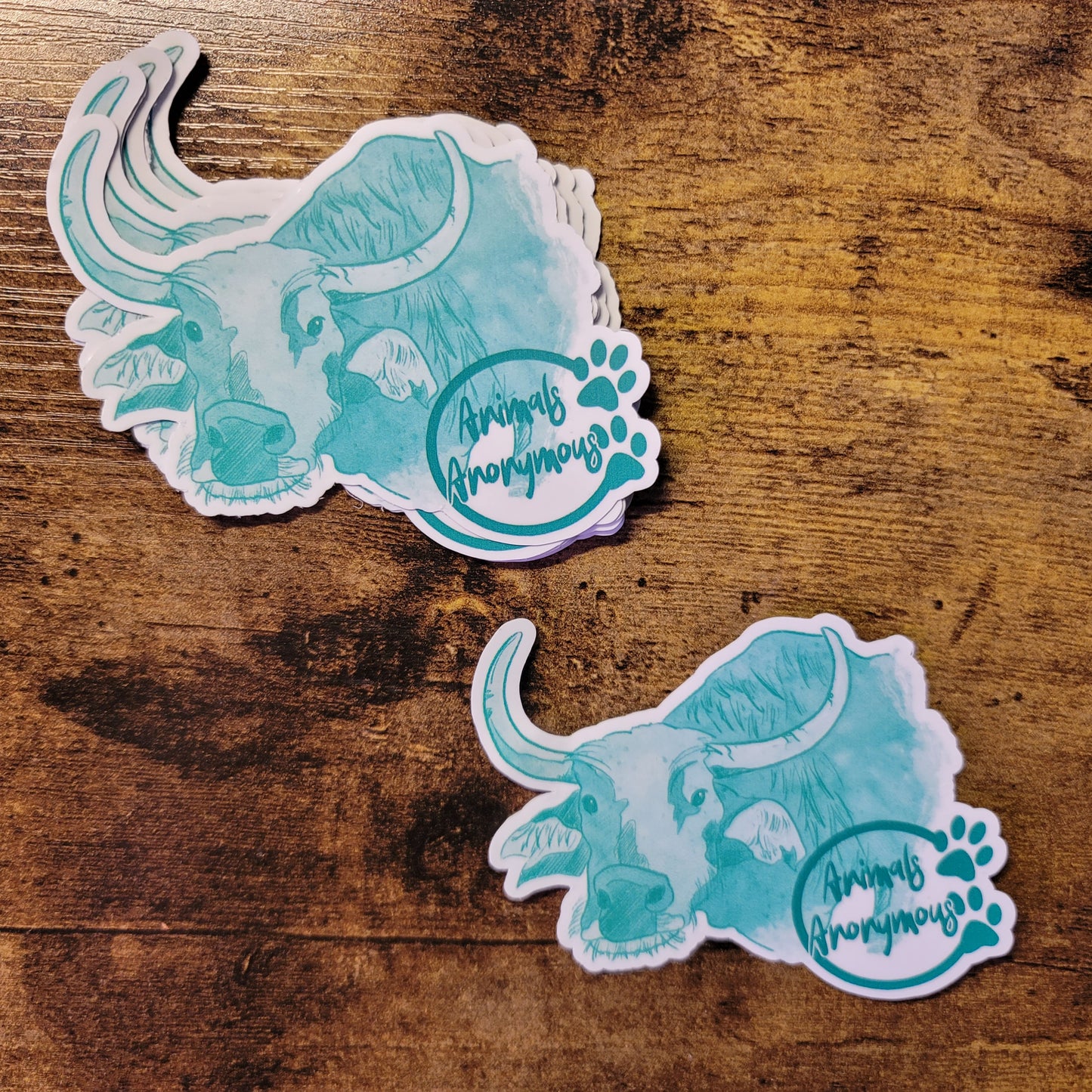 Water Buffalo Sketch (Teal) - Sticker