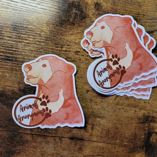 Sun Bear Sketch (Orange) - Sticker