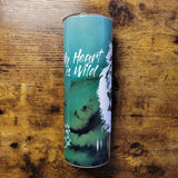 Lion my heart is wild Green Watercolor Tumbler (Made to Order)