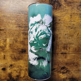 Lion my heart is wild Green Watercolor Tumbler (Made to Order)