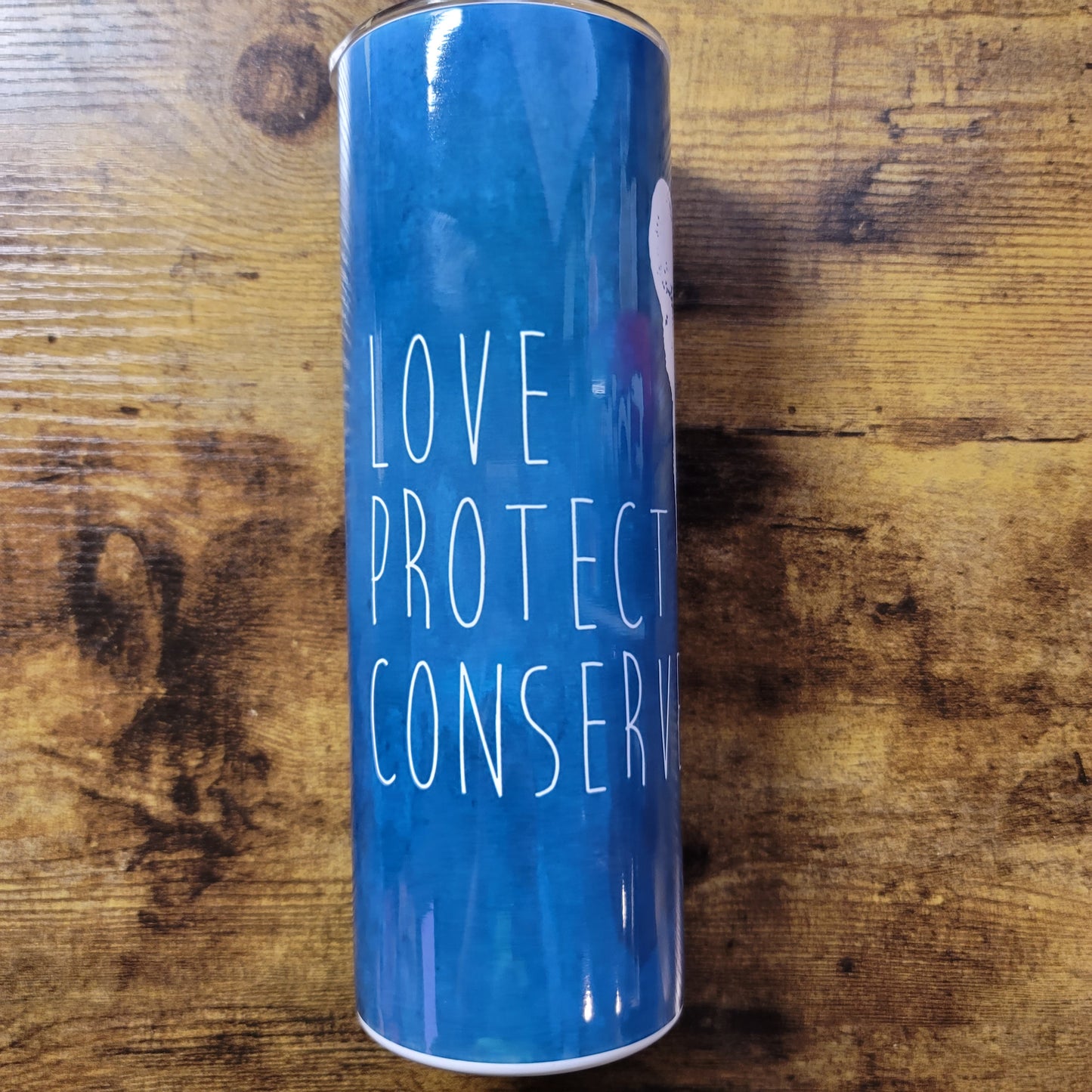Cougar LPC on Light Blue Watercolor Tumbler (Made to Order)