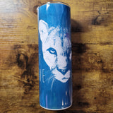 Cougar LPC on Light Blue Watercolor Tumbler (Made to Order)
