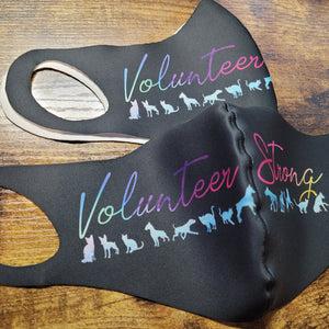 Volunteer Strong (Cats and Dogs) Black Background - ADULT MASK