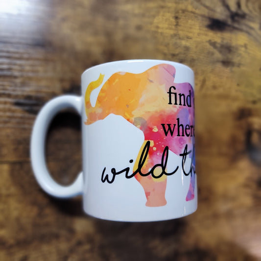 Elephant with Baby Find me Where the Wild Things Are 11oz Mug (Made to Order)