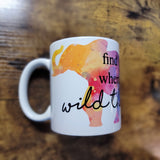 Elefante con bebé Encuéntrame donde están las cosas salvajes Taza de 11 oz (hecha a pedido)