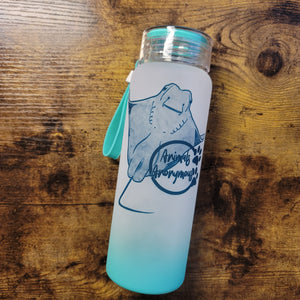 Cownose Stingray Frosted Glass Water Bottle
