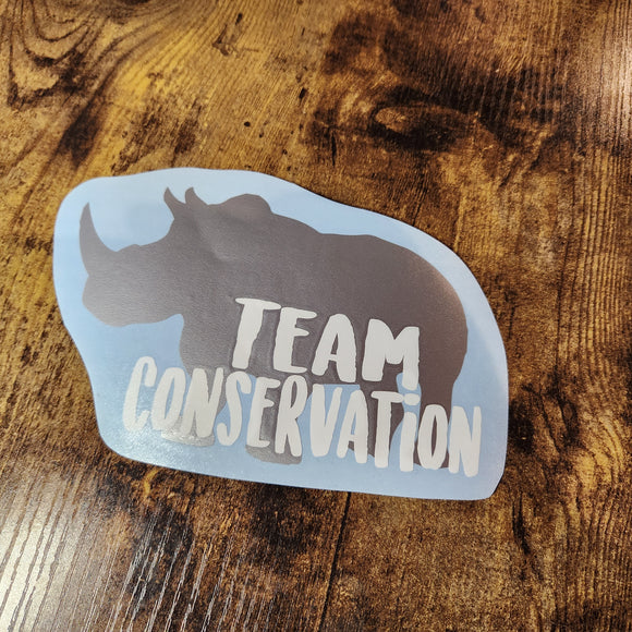 Rhino - Team Conservation - Vinyl Decal (Made to Order)